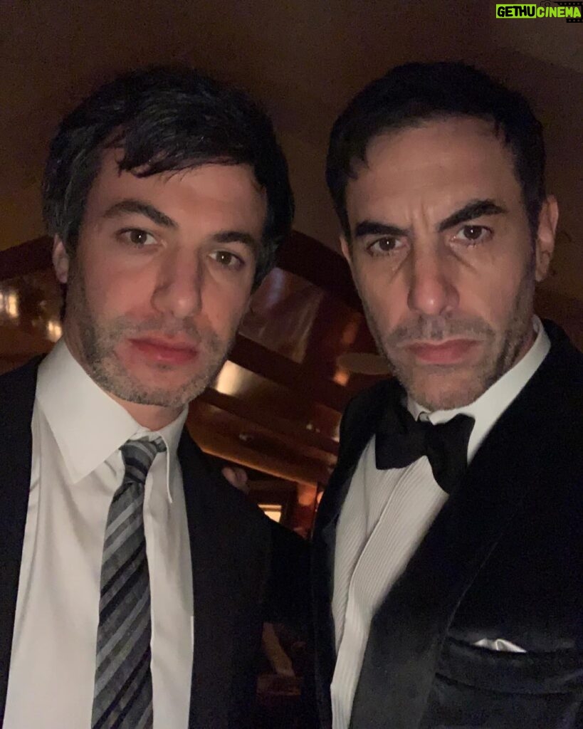 Sacha Baron Cohen Instagram - Post Golden Globes, went to the hottest party in town at Pasadena Olive Garden. Thanks to to the wonderful manager there, Nathan, for looking after me #goldenglobes