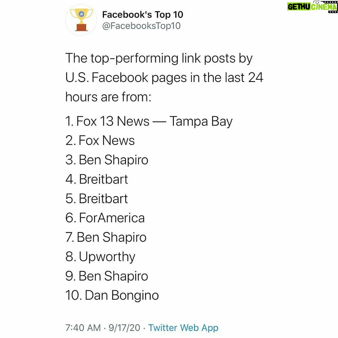 Sacha Baron Cohen - 63.5K Likes - #Repost @chelseahandler
• • • • • •
@facebook continues to spread misinformation and allow political ads that tell blatant lies. ‘Whoopsie’ is not an acceptable response path. Facebook needs to do much more to protect our democracy and their users. They must remove misinformation related to voting and prohibit calls to violence by politicians in any form.
Please join me in taking your time to speak out against Facebook and be the change we need. We have got to stop this and we need all hands on deck. Let’s flood Facebook.
#StopHateForProfit