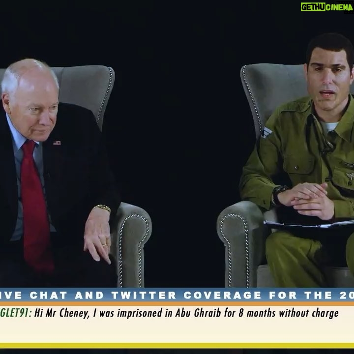 Sacha Baron Cohen Instagram - I just saw Capt. Erran Morad’s Live Oscar Chat with the ex-Vice President Cheney, to promote his wonderful performance in @vicemovie #Oscars2019 Abu Hassan (אבו חסן)