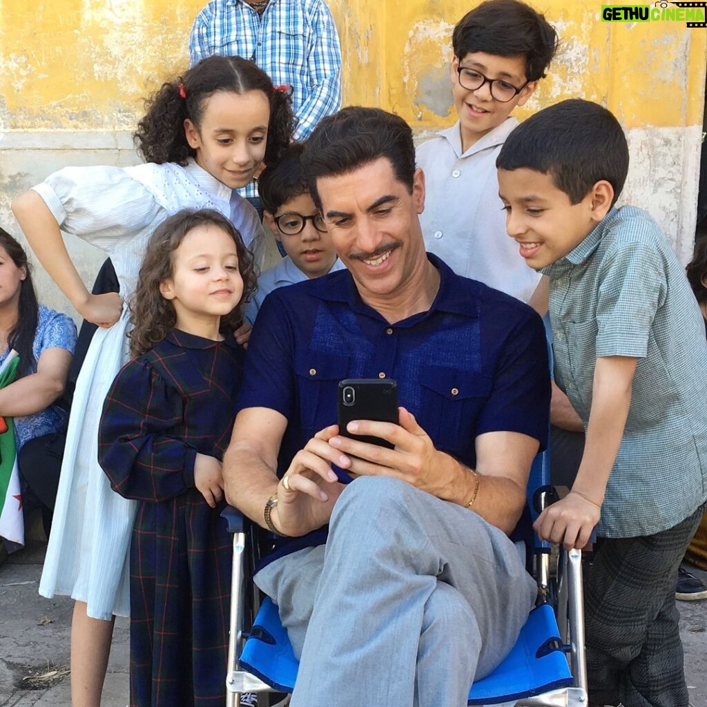 Sacha Baron Cohen Instagram - On set babysitting the kids while their fathers pray. #TheSpy #eidmubarak