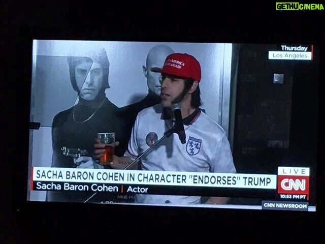 Sacha Baron Cohen Instagram - "I endorse Donald Julio Trump. History has shown that a loud, ranting bloke stirring up racial hatred at rallies has never hurt anyone." Nobby #thebrothersgrimsby #grimsbymovie