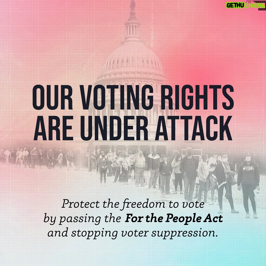 Sacha Baron Cohen Instagram - The freedom to vote is under attack around the US. Congress must do whatever it takes to pass #ForThePeopleAct . Take action today: actforthepeople.com. @demredistrict