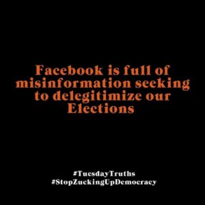 Sacha Baron Cohen Instagram - #TuesdayTruths #StopZuckingUpDemocracy