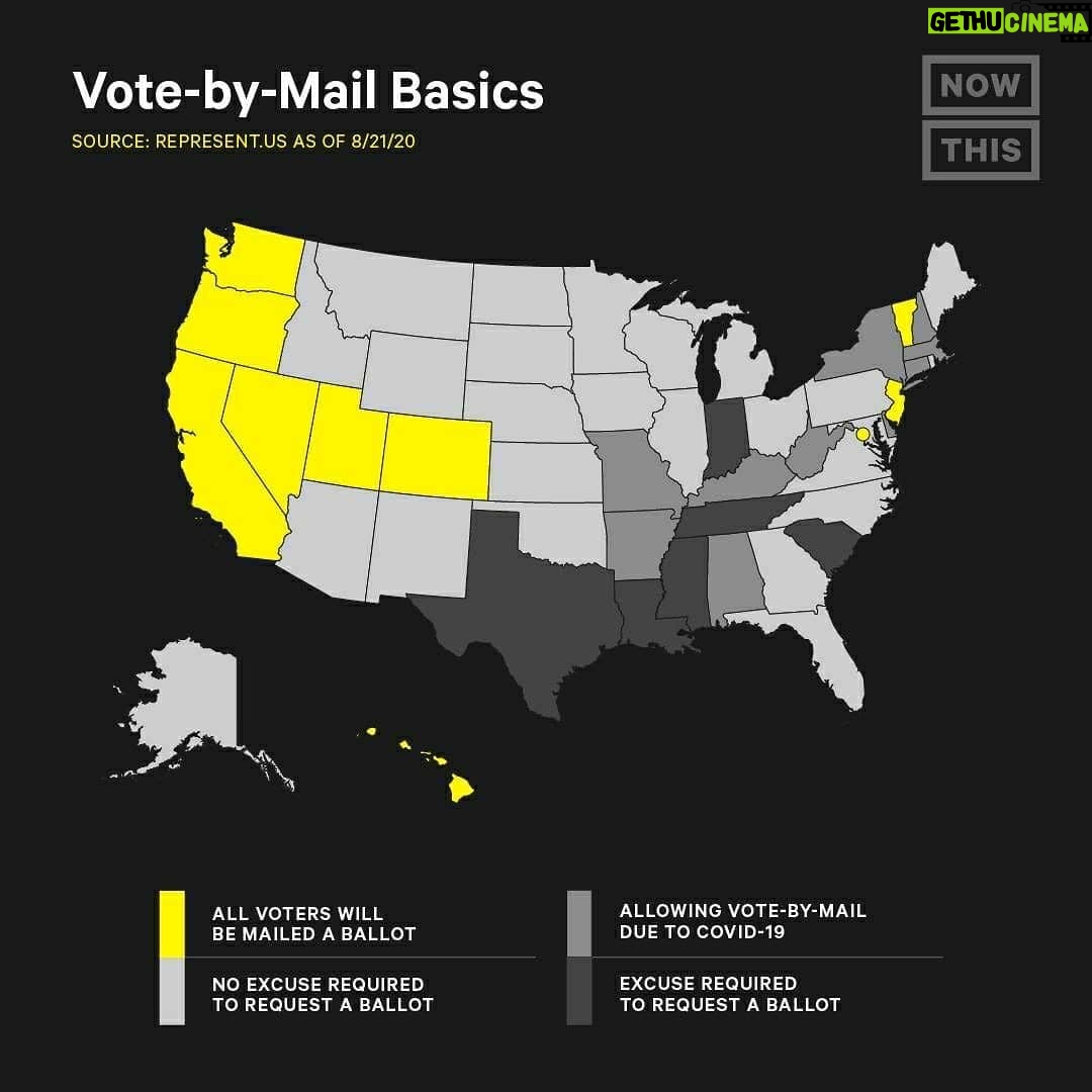 Sacha Baron Cohen Instagram - #Repost @nowthispolitics • • • • • • 📢 From important deadlines to whether you’re required to list an excuse to request a ballot by mail, here are the vote-by-mail basics you need to know. 📢 Please note: The deadlines listed are the LATEST possible dates to submit an application to vote by mail. We highly encourage voters to apply ASAP and at least 7 business days prior to the listed deadline to ensure your ballot arrives with enough time to submit your vote. Additionally, state requirements might be subject to change amid the Trump administration’s attempt to sue several states that currently allow all mail voting.
