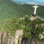 Sacha Baron Cohen Instagram - Couldn’t help admire the nutter who was climbing on Christo Redentor’s arm this morning. Rio de Janeiro, Rio de Janeiro