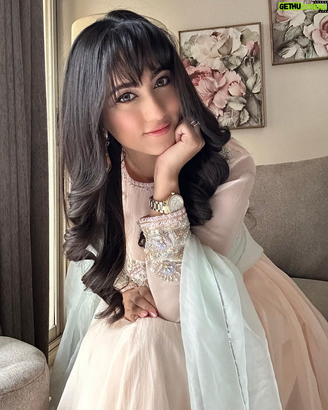 Safa Kabir Instagram - Wishing you all a joyful Eid filled with love, happiness, and blessings. May this auspicious occasion bring you closer to your family and friends. Eid Mubarak 🌸 My Eid outfit from @festivibe.official