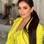 Sahar Al Sayegh Instagram - المهرجان القومي للمسرح المصري في دورته ال١٦💚 Suit by @ghaly_fashion_designer Make up by @dina_aziz_makeupartist Hair by salwa ahmed Thanks dear all❤️