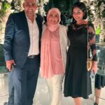Sahar Al Sayegh Instagram - الف مليون مبروك حبيبتي بتول وهاني ربنا يسعدكم ويهنيكم ويفرح قلبكم تستاهلوا كل الخير❤️❤️ Dress by the most talented @basma_sleem_couture Hair by salwa ahmed Bag by @su_lugar_women Make up by john bahy Thanks dear all Nile Ritz Carlton Hotel