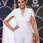 Sahar Al Sayegh Instagram - مهرجان القاهره للدراما في دورته الأولي #cairodramafestival Jumpsuit by @basma_sleem_couture💚💚 Makeup by @wafik.essam 💚💚 Photographer @maged_helal @abanoub_kinz_photography