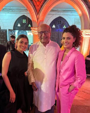Saiyami Kher Instagram - For every little girl her first hero is always her father. I was no different. He loved his college. Xaviers not only looked like Hogwarts but it felt magically listening to my father describe it. So studying at Xaviers was always a dream. 82% was never going to be enough to get me admission there. But sport & my sister came to my rescue. My state level badminton certificates attested, my sister stood in queue & lo behold my name was on the sports quota list at St. Xaviers college. My proud father drove me from Nasik for my investiture ceremony. He couldn’t contain his excitement. The moment I stepped into Xaviers I realised why. My father took me along showing me his class & the terrace, like he was showing me his childhood house. I immediately felt at home. 
I didn’t realise how much this college was moulding me into what I am. I spent the 5 best years of my life having fun. Malhar security,playing 9 sports, soaking in the music theatre & in between this studying. I learnt how to dream, to live, to love to fight for what is right, to become a better person. Xavier’s was not a college it was a way of life. 
When I passed out,I immediately started modelling & auditioning for films. I realised how the world outside is not Xaviers, its not such a happy place. People are not kind, life is not fair & the struggle is real. But my professors had prepared me well. My friends have been my support system everytime I have been down. So for me making my family,friends & teachers proud always remains my first goal. 
A few days ago I was called to college where they felicitated me for Ghoomer. This time around I drove my father from Nasik. My professors met me with their eyes filled with pride. My father took me around again showing me same the class & the same terrace, this time it took longer, I had to share my memories as well. He watched me go up on stage, heard all the kind words of praise & couldn’t contain his excitement, with tears flowing down his cheeks. My first hero was very proud of me. I hope I can continue to make him, my family, friends & teachers feel proud. I have a long long way to go, but this part of my life, this little part, is called HAPPINESS ❤️