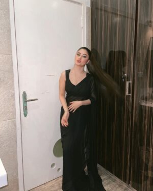 Sajal Ali Instagram - Stylist: @aarindanoor
Sari: @zarub.official
