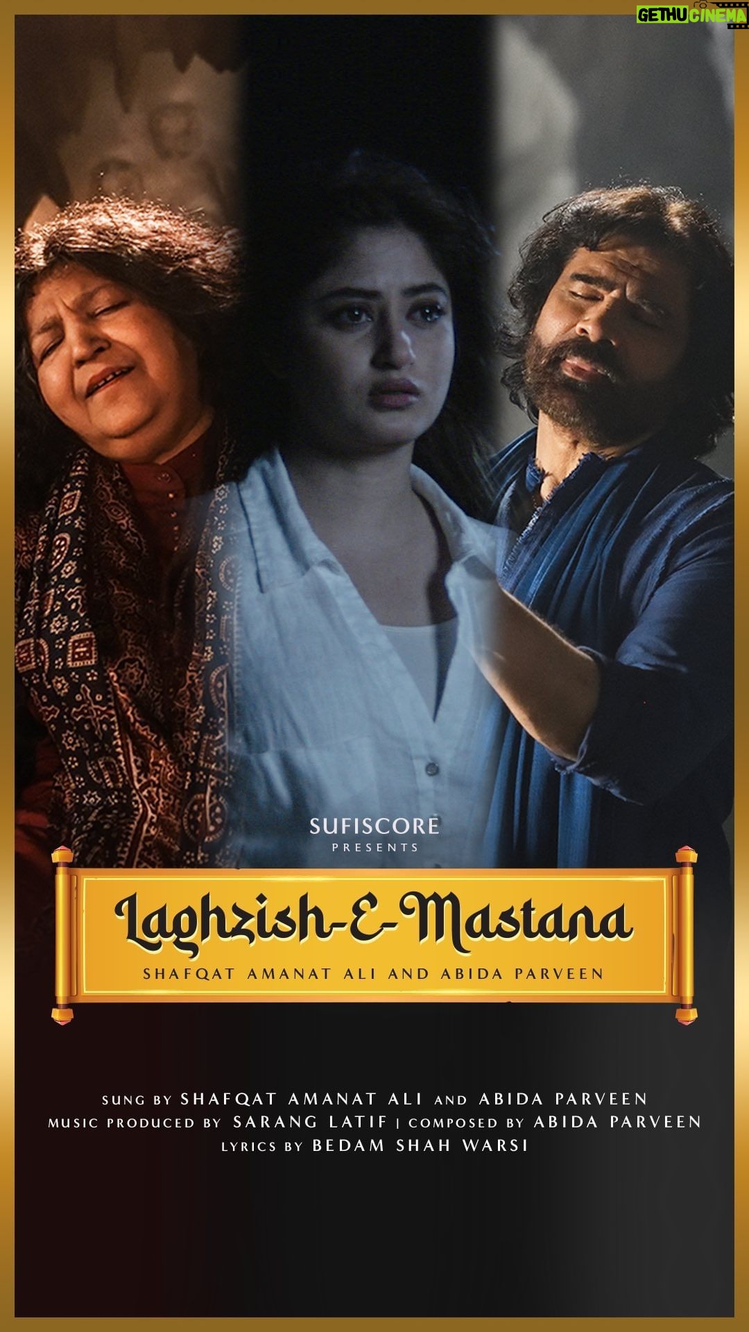 Sajal Ali Instagram - Get ready for a historic musical collaboration that’s set to transcend time and touch your soul! 🌟 “Laghzish-E-Mastana” stars Sajal Ali, one of the most prominent and talented actresses in the Pakistani entertainment industry. Her work has gained recognition internationally and her diverse range of roles, from emotional and intense characters to light-hearted and comedic ones showcases her versatility. The video brings forward the music of renowned South Asian singers and composers, Abida Parveen and Shafqat Amanat Ali, who carry forward the mesmerizing legacy of Bedam Shah Warsi! 🎤✨ The song releases this Friday! #StayTuned #Sufiscore @shafqatamanata @abidaparveenofficial @saqibmalik33 @bedamwarsi_ @saranglatif8851 @amanatalimano @anilsaleem1