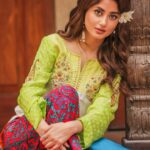 Sajal Ali Instagram - رنگ💖 wearing @bohemebykanwal Picture credit @rehanmithanii Saadgi beautifully sung by @zeeshanali.pk