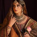 Sajal Ali Instagram - Bridal Campaign for @makeupstudiobymehwish Dress: @officialfahadhussayn Jewellery: @farhatalijewellers Photography @azeemsaniofficial #makeupstudiobymehwish