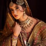 Sajal Ali Instagram - Bridal Campaign for @makeupstudiobymehwish Dress: @officialfahadhussayn Jewellery: @farhatalijewellers Photography @azeemsaniofficial #makeupstudiobymehwish