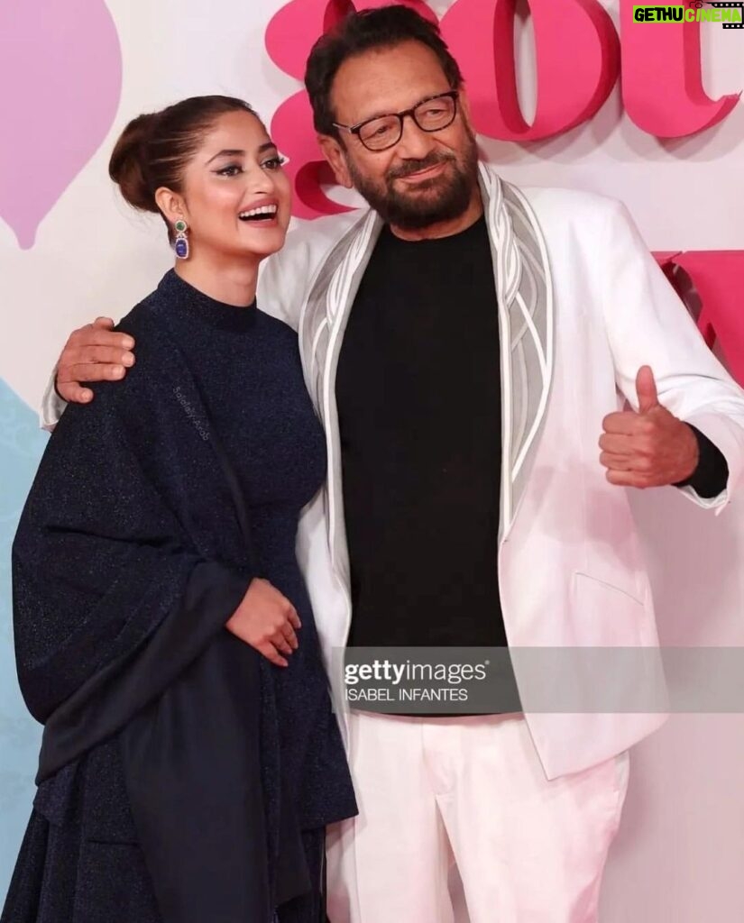 Sajal Ali Instagram - No words can describe how honored i feel to have worked with you @shekharkapur sir and seeing my photos walking on the red carpet alongside you, I still feel as if it was all a dream, a beautiful dream. #whatslovegottodowithit