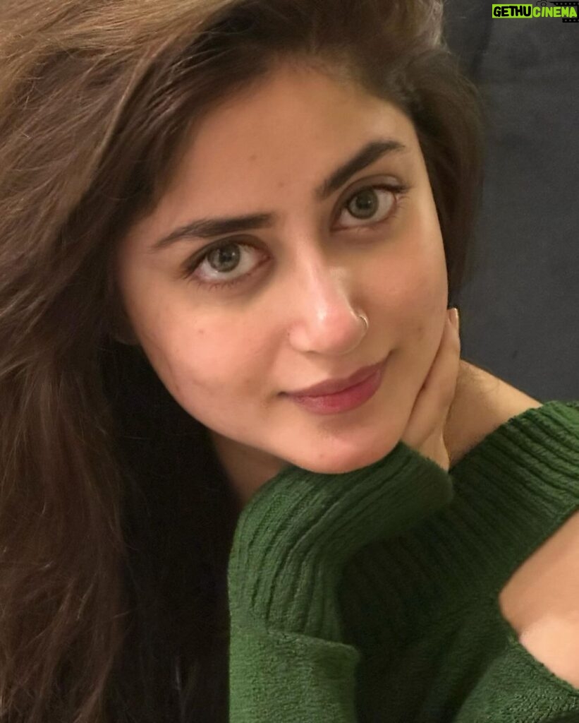 Sajal Ali Instagram - Why does my skin look so flawless and glowing mera Kamaal nahi it’s my dear @shehlakhanofficial Love you and thank you bro! 💕