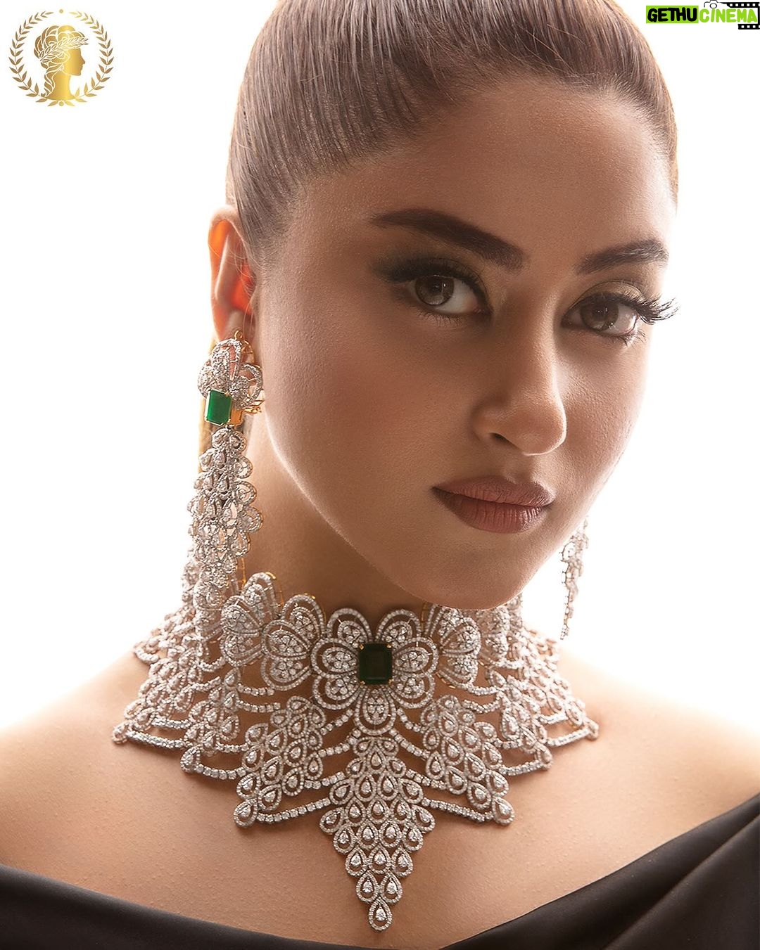 Sajal Ali Instagram - As the proud brand ambassador, I am thrilled to share with you the incredible collection that sparkles with elegance and craftsmanship. Haroon Sharif jewellers; a word of timeless beauty and sophistication π« #adornedbySajal #haroonsharifjewellers #Myjewellers #SajalAli #GoldandDiamondMagic πβ¨