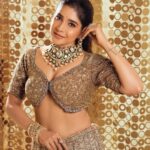 Sakshi Agarwal Instagram - Its not just another day, but a grt day✨ Today is going to be awesome✨✨ . Jewellery : @challani_jewellery Hmua: @murugeshmakeup_hair @shalini_hairartist Location: @crowneplazachn Designer: @dvasabyabhi Chennai, India