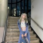 Sakura Miyawaki Instagram - LV🩵 #LouisVuitton #LVRemix #PR