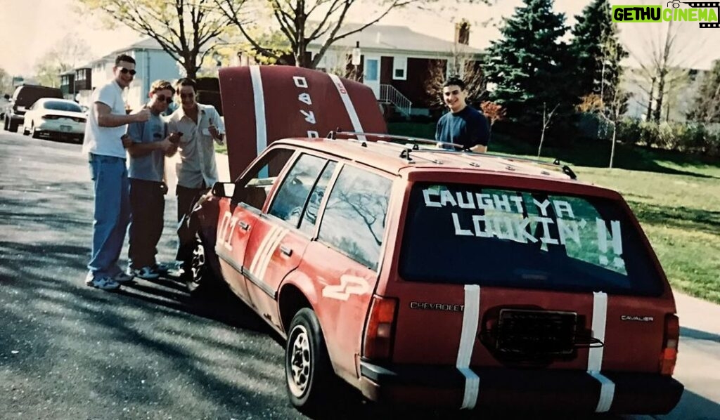 Sal Vulcano Instagram - When I was 19 my friends taped up my car to make it look like I got it painted & detailed. I never removed it. I delivered pizza for years in this car. I delivered pizza to members of the Wu Tang clan in this car. I thought it would be mortifying but people celebrated it - honking, yelling from the streets, taking pictures with it. Point is, don't forget to be ridiculous and make memories. God bless.