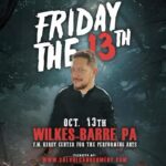 Sal Vulcano Instagram - WILKES-BARRE! See you on Friday! Tag a friend here and you’ll get a chance to win a MEET & GREET AT THIS SHOW! I’m so excited I may return on Halloween and cut someone’s face off with a chain saw and wear their face on my face. Just like my favorite horror movie Friday the 13th! Tickets almost gone! Get em while you can. 🔪🏒🥅
