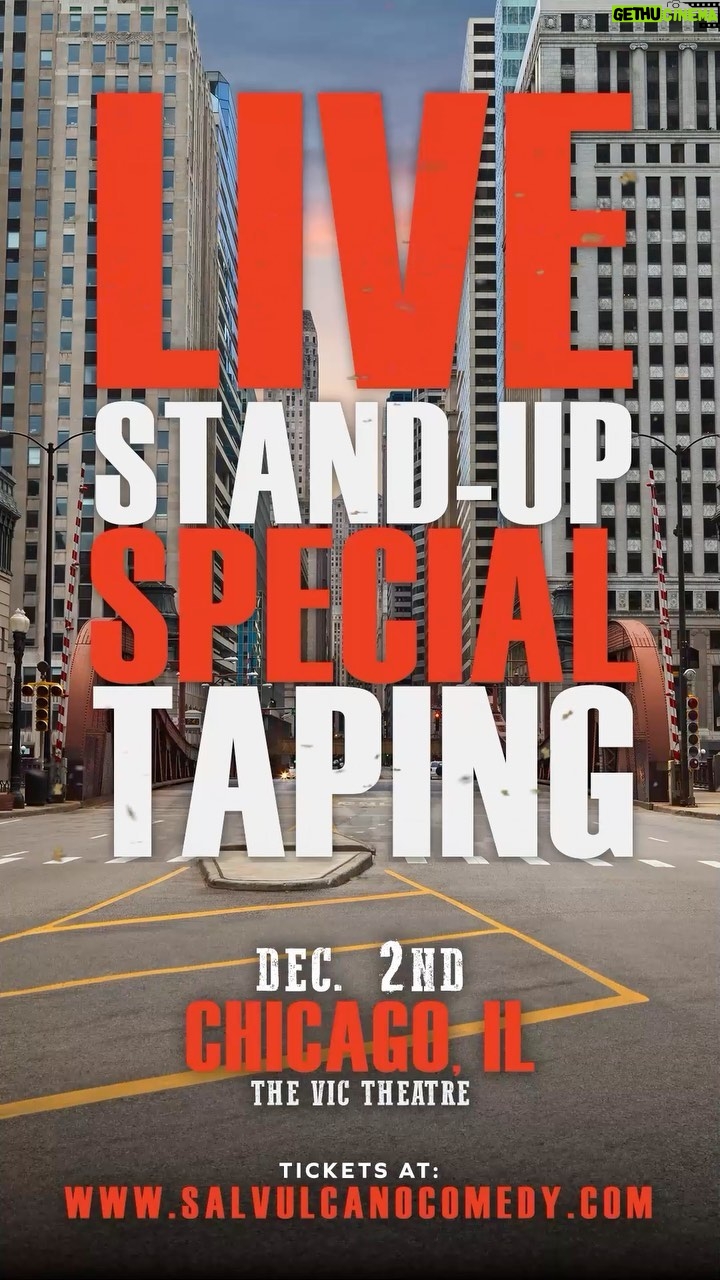 Sal Vulcano - 13.8K Likes - This is it!!! CHICAGOOOO I’m going to be recording my debut comedy special at THE VIC SATURDAY DEC 2nd!!! Pre-sale starts tomorrow using PRE-SALE CODE: NOPRESH
Biggest night of my standup career! Hope to share it with you!