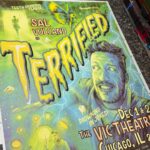 Sal Vulcano Instagram - So fun getting to know @salvulcano a little bit while working on this poster for his Comedy Special Taping Terrified Dec. 1&2 in Chicago at @thevicchicago . These limited edition screen prints will be available at the show/s as long as they last! (Reposting cause Sal wasn’t tagged properly) #flatstock #screenprinting #silkscreen #poster #comedyposter #gigposter #printingprocess #artistprocess