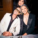 Salma Hayek Pinault Instagram - Saint Laurent Pre-Oscars Dinner ✨ @oliviawilde @sharonstone @robertdowneyjr @radhikajones Hair: @peter.savic Make-up: @etienneortega Nails: @kimmiekyees Styling: @rebeccacorbinmurray