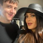 Salma Hayek Pinault Instagram - Last night at the Alexander McQueen Autumn Winter 2024 Show to see the new Creative Director, Seán McGirr #McQueenAW24 #AlexanderMcQueen Hair: @johnnollet Make-up: @anglomamakeup Jewellery: @jessica_mccormack