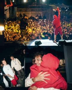 Salmo Instagram - INDIMENTICABILE. Ieri al @marrageddonfest è stato incredibile. Grazie @kingmarracash per questo regalo e grazie Milano per la vibe🔥Se state iniziando a fare musica e volete un piccolo consiglio: cercate di essere competitivi in live! La musica dal vivo vi permetterà di sopravvivere a lungo, vi darà più soddisfazioni di qualsiasi altro risultato. Le canzoni che cantate dal vivo devono essere fedeli alla registazione. I concerti sono magia pura, la verità assoluta, l’esame di maturità. Viva la fregna 📸 @giusantonelliph