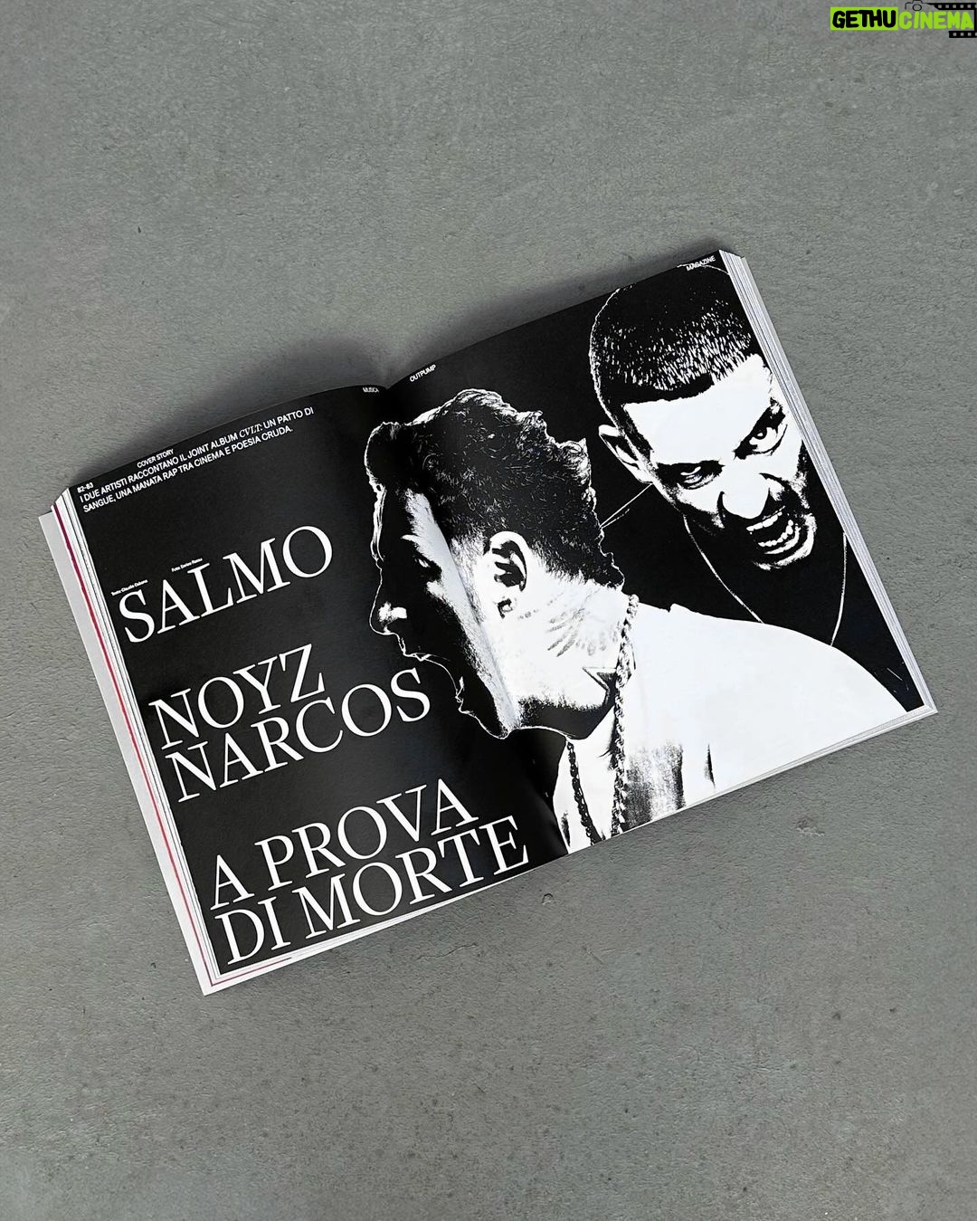 Salmo Instagram - Disclaimer: non possiamo mostravi la cover del magazine perché è troppo cruda per le policy della piattaforma. «È il disco più rap a cui abbia mai partecipato. Ci unisce un legame speciale. “Troviamo il fascino in ciò che è ripugnante”: siamo figli di Baudelaire». È così che @lebonwski introduce la nostra lunga chiacchierata insieme a @noyz79, in un racconto che parte dal loro primo incontro e arriva fino a oggi. I due rapper che hanno da poco partorito CVLT, il loro album in collaborazione, si sono aperti parlando di tutto: di musica, della scena contemporanea, del loro rapporto con l’arte, con la competizione, con i mostri che vedono sullo schermo e quelli che invece incontrano nel quotidiano. Salmo e Noyz Narcos sono su una delle tre cover del magazine cartaceo di Outpump. Trovate l’articolo completo sul magazine cartaceo di Outpump, in uscita giovedì 30 novembre, e sul sito di @outpump. Production: @outpumpstudio @jessica_longhi @dottor_pump Editorial Coordinator: @claudiopavesi Art Director: @ale.etc Editor: @claudiocabona AI Artist: @boriseldagsen Photo: @enrico.rassu Light Assistant: @federico.lomba @nigolinofotodi MUA: @giorgialecce Runner: @gretascarselli @adnuok