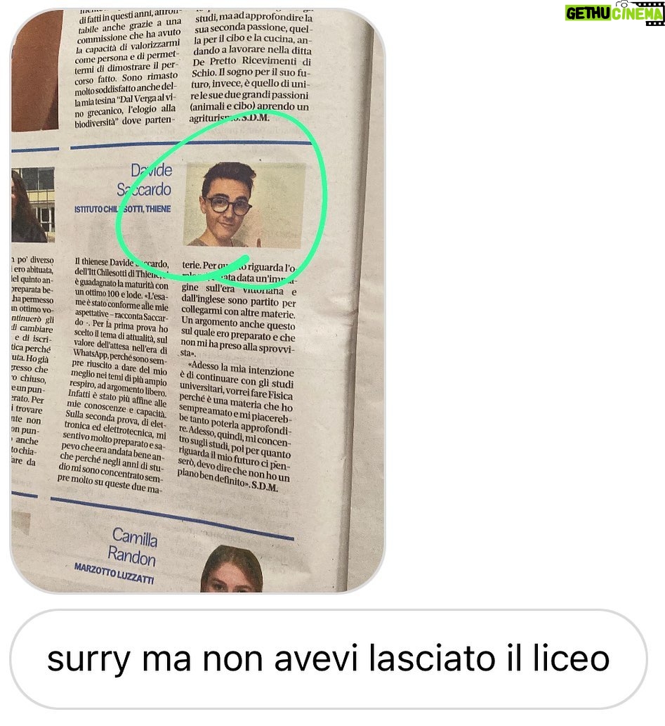 Salvatore Cinquegrana Instagram - A quanto pare sono riuscito a prendere 100 e lode anche lasciando la scuola 🫠 Non c’è limite a cosa puoi fare se ci credi davvero #mentalità #motivazione #milionario #grindneverstops Chissà chi è che ha memato, lo studente o il giornalista? 😂