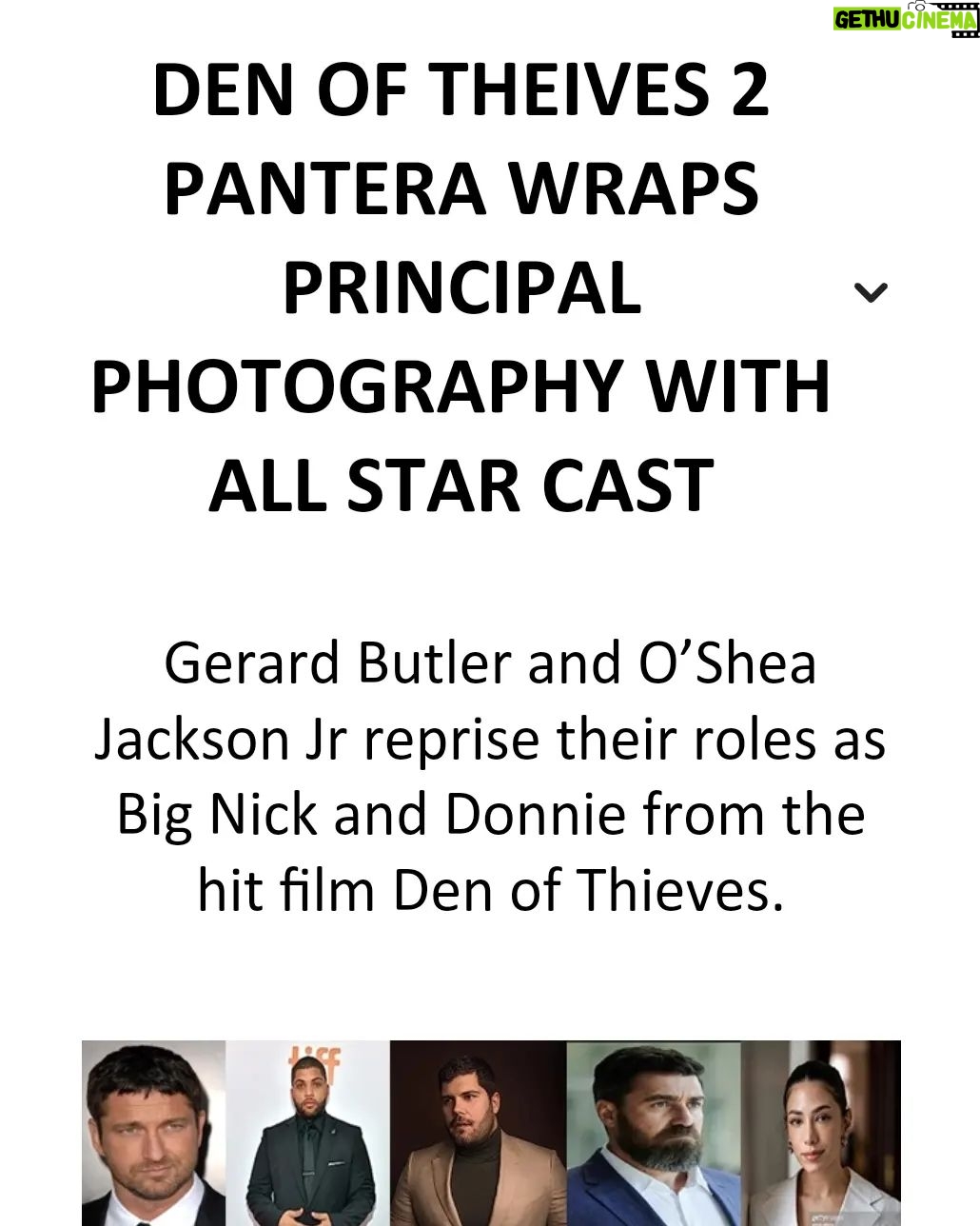 Salvatore Esposito Instagram - We're Panters 🖤 It was such an amazing experience with a wonderfull cast !!! Can wait !!! #DenOfThieves2 @deadline Hollywood