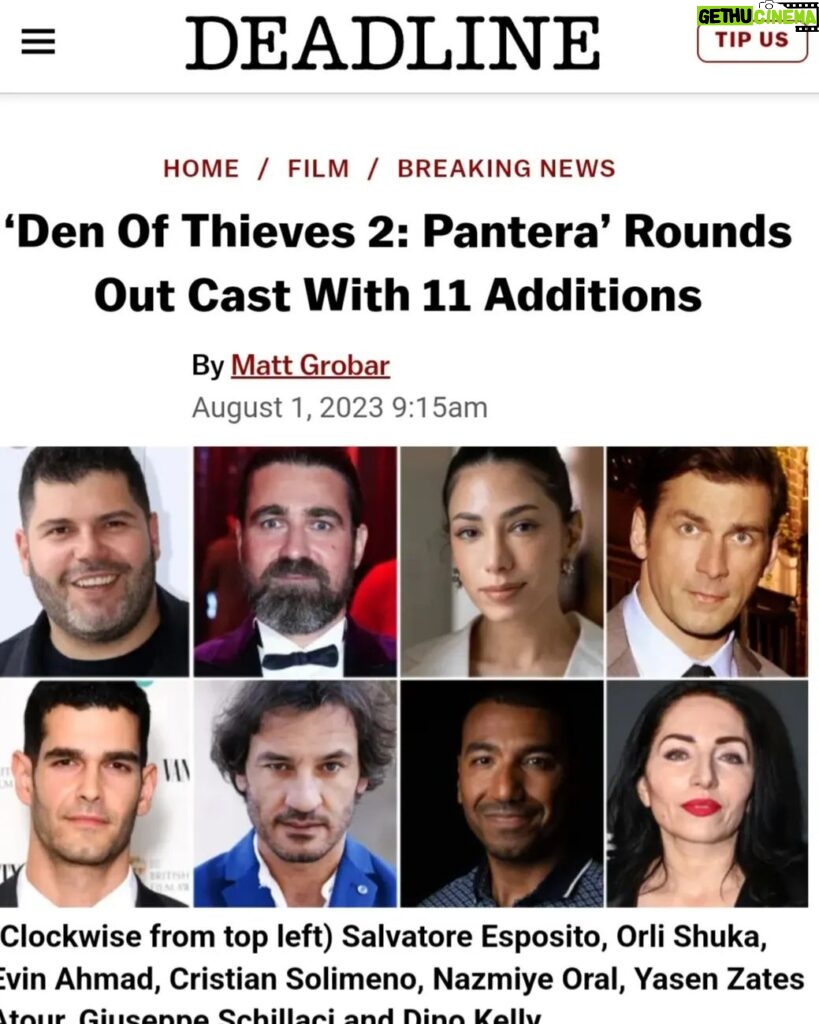 Salvatore Esposito Instagram - We're Panters 🖤 It was such an amazing experience with a wonderfull cast !!! Can wait !!! #DenOfThieves2 @deadline Hollywood