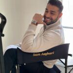 Sam Asghari Instagram - First day filming. But for which project? Stayed tuned. 🎥🎬 i’ve always wanted my own dedicated directors chair with my name on it. 😅