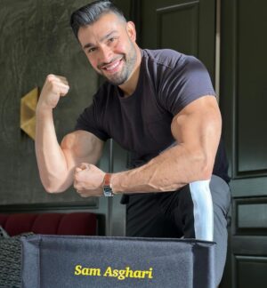 Sam Asghari Instagram - First day filming. But for which project? Stayed tuned. 🎥🎬 i’ve always wanted my own dedicated directors chair with my name on it. 😅