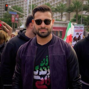 Sam Asghari Instagram - Came out today in the streets of Los Angeles in support of my Iranian people. Thank you LA. 📸 @farnood.drs