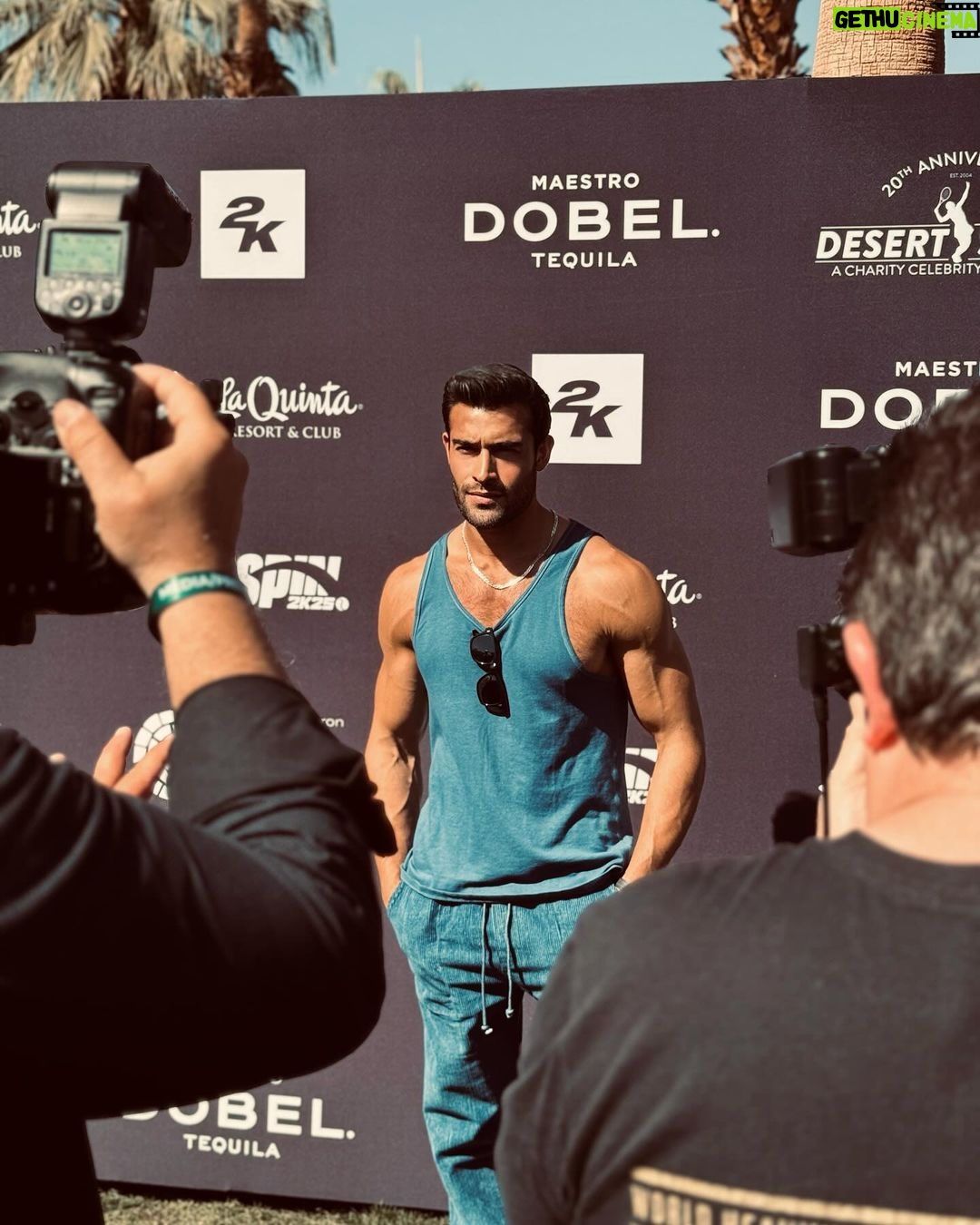 Sam Asghari Instagram - Had a great time playing at @desertsmash hosted by @charlizeafrica benefiting @ctaop πΎπ with some of the greats including the π @djokernole @indianwellstennisgarden was a great first time experience. @vossworld wearing @vuoriclothing π @asics