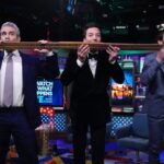 Sam Claflin Instagram - Watch What Happens Live, with @bravoandy & @jimmyfallon last night. What a trip! And Happy 15th Andy - sorry, I would have come more prepared and more dressed up, had I known 😉 Thank you for having me. @bravowwhl @daisyjonesandthesix @primevideo New York, New York