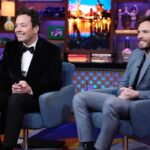 Sam Claflin Instagram - Watch What Happens Live, with @bravoandy & @jimmyfallon last night. What a trip! And Happy 15th Andy - sorry, I would have come more prepared and more dressed up, had I known 😉 Thank you for having me. @bravowwhl @daisyjonesandthesix @primevideo New York, New York