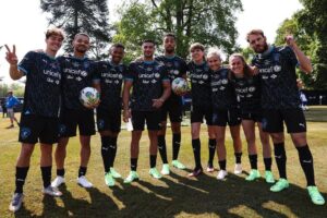 Sam Claflin Instagram - SOCCER AID for UNICEF 2023

What an incredible experience it has been. 
Four incredible days, spent with countless incredible people, playing this incredible sport, and for such an incredible cause. 

A huge thank you to everyone who makes it what it is. The hundreds and hundreds of people behind the scenes, who really go above and beyond day in and day out. 
It really couldn’t happen without you. 

To all those people who have donated already, and to those who will continue to donate, your contribution is seen, greatly appreciated, and will help make such an impact on the lives of so many. 

The money raised will help give children worldwide, who are in need, a step up in life. Help provide them with the things so many of us take for granted; 
shelter, healthcare, education. 
The chance to just be kids. To play, to learn, to grow, to live. 

So thank you @socceraid for having me. Thank you @unicef_uk for all the work you do. And thank YOU all for your support.