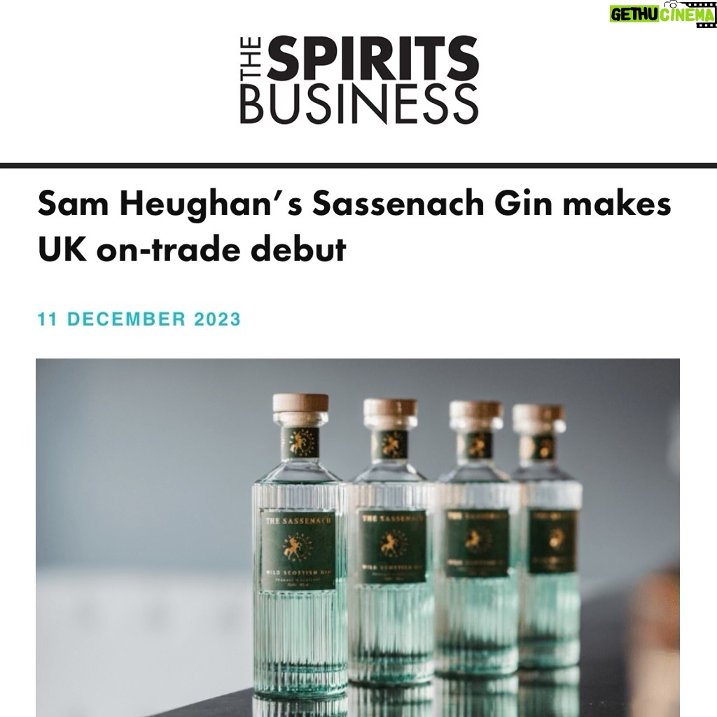Sam Heughan Instagram - UK on-trade debut in #Scotland birthplace of the #SassenachSpirits Just in time for the holidays!🎄 Full article in story🍸 . . . #Sassenach #SamHeughan