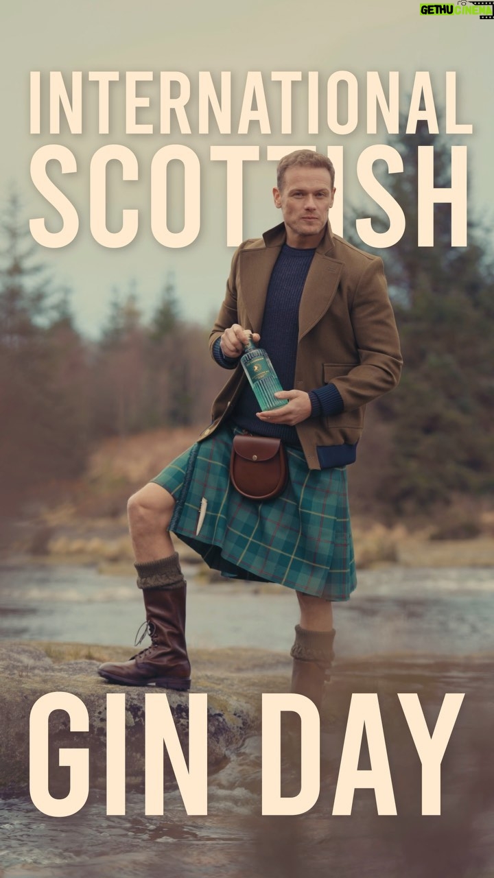 Sam Heughan Instagram - You know we couldn’t miss an opportunity to post about our favorite Scotsman, and well today is #InternationalScottishGinDay! So, whether you’re enjoying the wealth of unique botanicals @samheughan crafted his @sassenachspirits Wild Scottish Gin with, or daydreaming of sharing a glass with Sam - you’re celebrating today correctly. 😉🍸
