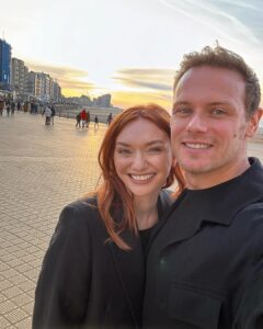 Sam Heughan Instagram - Honoured and proud!❤️🇧🇪 Thank you @filmfestivaloostende Delighted to share this honour with the brilliant @eleanortomlinson and to leave a piece of my heart in Belgium.x