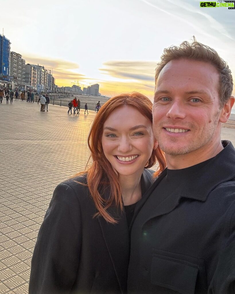 Sam Heughan Instagram - Honoured and proud!❤️🇧🇪 Thank you @filmfestivaloostende Delighted to share this honour with the brilliant @eleanortomlinson and to leave a piece of my heart in Belgium.x
