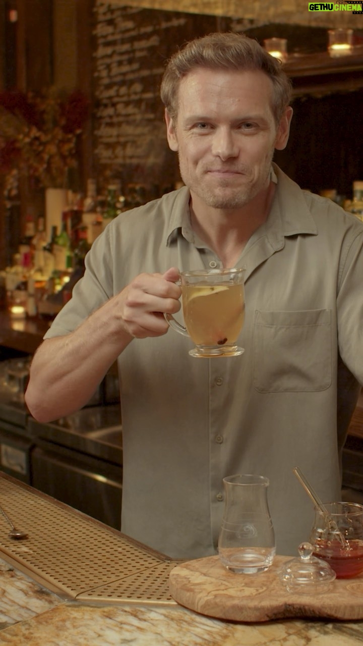 Sam Heughan Instagram - Happy Hot Toddy Day! We can neither confirm nor deny that this Sassenach Classic makes you feel better, but it will sure warm you up😬 SASSENACH HOT TODDY 1/4 Hot Water 1 1/2 oz. Sassenach Whisky 2-3 tsp Honey 2-3 tsp Lemon Juice Garnish: Optional (Lemon Rounds, Cinnamon Sticks) . . #SassenachClassics #Cocktails #SamHeughan