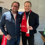 Sam Heughan Instagram - Thank you @audi for the amazing soccer experience @allianzarena ⚽️ Lucky to witness @fcbayern win at home! 🙌