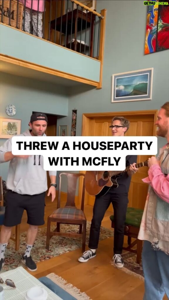 Sam Ryder Instagram - THREW A HOUSE PARTY WITH MCFLY 🤘 wait for the rest of the guest to turn up 👀 (this is not a @fortnums ad but it should be quite frankly x)