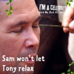 Sam Thompson Instagram - Tony will never know peace with Sam around 🧘 #ImACeleb
